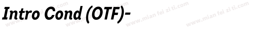 Intro Cond (OTF)字体转换